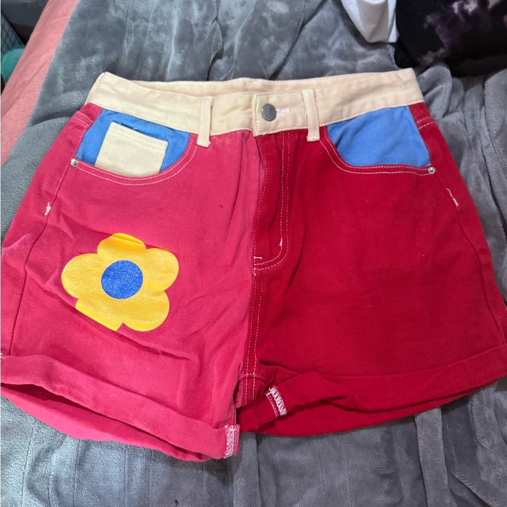 Colorful Women's Shorts with Flower Design